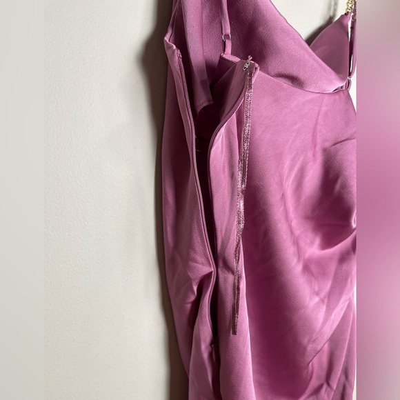 ASTR Trista Satin Rhinestone Strap Mini Dress - Picture 8 of 14